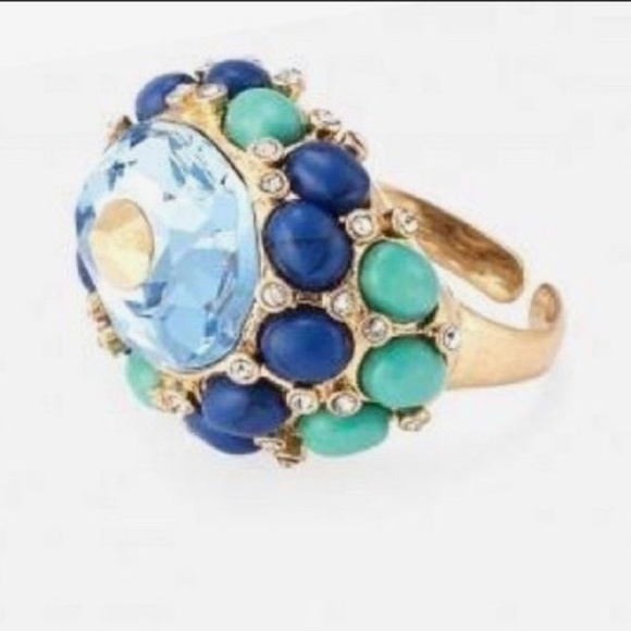 Stella&Dot Sky Blue Crystal•Cobalt•Turquoise Ring - Picture 3 of 7